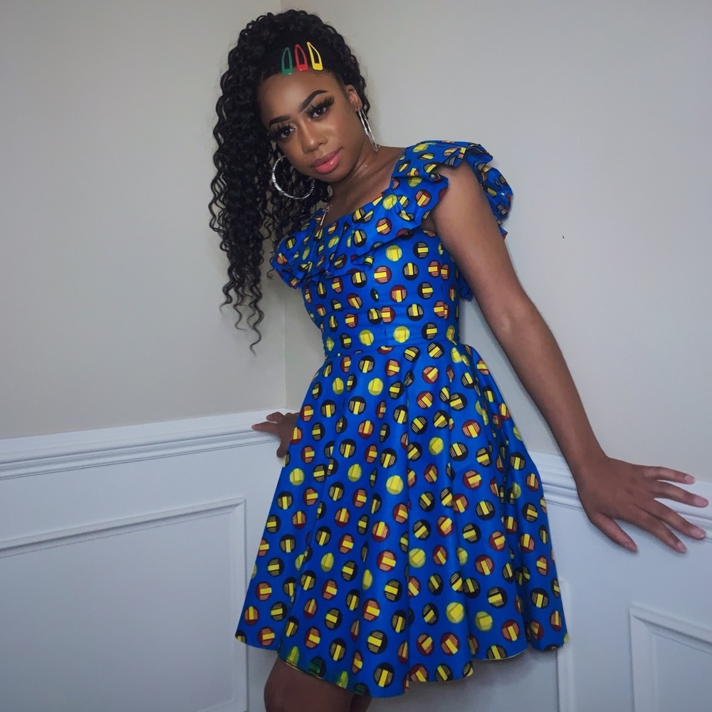 Custom African Print Dress